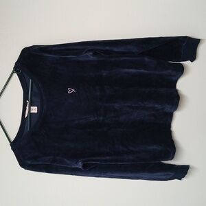Victoria's Secret Navy Velour Crossback Top